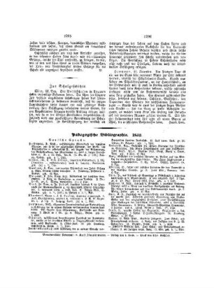Pädagogische Bibliographie : 1852