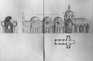 Angoulême, Kathedrale St. Pierre, Querschnitt und Grundriss