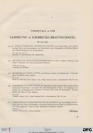Sammlung A. Loebbecke-Braunschweig (Nr. 400-483)