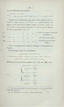 Problème donné au concours général en 1874. [Fortsetzung]