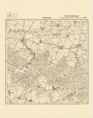 1947 Hanshagen, Topographische Karte 1:25000 (4 cm - Karte)