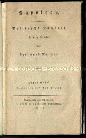 Politische Komödie von Friedrich Rückert