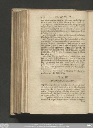 Tit. III. De Magistratibus Imperii.