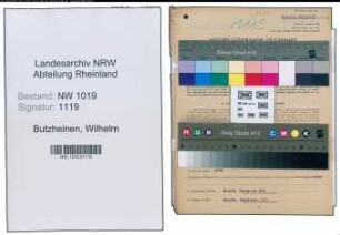 Entnazifizierung Wilhelm Butzheinen , geb. 24.10.1897 (Buerovorsteher)