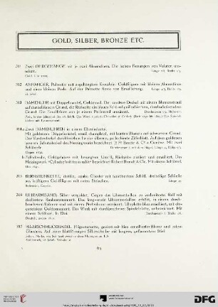 Gold, Silber, Bronze etc. (Nr. 311-347)