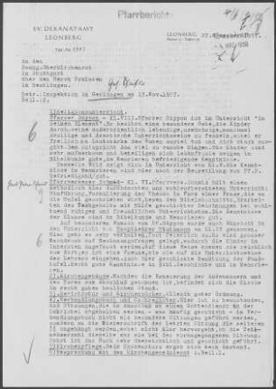 Gerlingen: Inspektionsbericht 1957