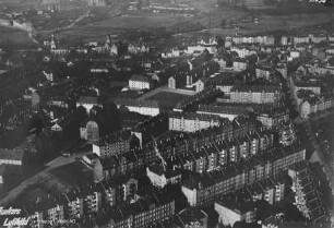 Wohnbebauung in Leipzig-Schönefeld : Blickrichtung Norden
