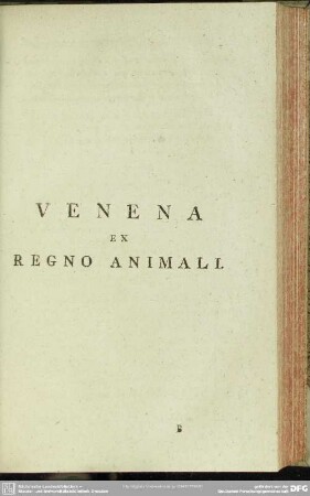 Venena Ex Regno Animali