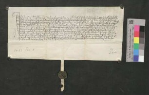 Hans von Baldeck verkauft eine Gült von Korn und Hühnern zu Binzen an Balthasar Irmy, Bürger zu Basel, um 80 Gulden.