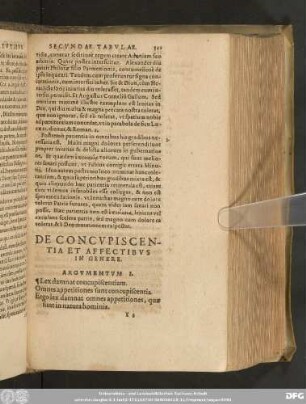 De Concupiscentia Et Affectibus In Genere.