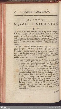 Caput VI. Aquae Distillatae