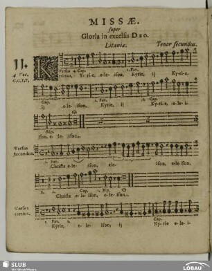 11. Missae super Gloria in excelsis Deo