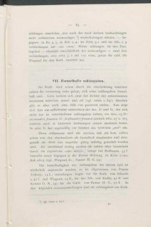 VII. Formelhafte zahlangaben.