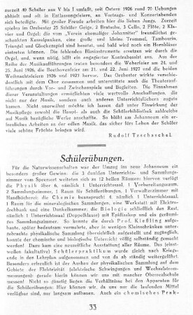 Schülerübungen.