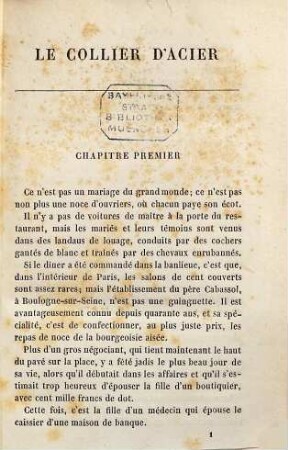 Le collier d'acier : Par Fortuné Du Boisgobey