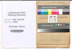 Entnazifizierung Hanna Schroeter , geb. 08.10.1911 (Lehrerin)