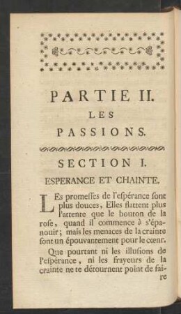Partie II. Les Passions