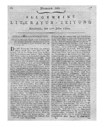Bertola de' Giorgi, A.: Saggio sopra la Favola. Pavia: Bolzani 1788