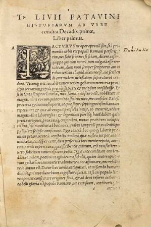 T. Liuij Patauini, Latinae Historiae Principis, Decades tres : cum dimidia, longe quam hactenus emendatiores, compluribus locis partim Caelii Secvndi Cvrionis industria, partim collatione meliorum codicum, ... restitutis. Adiecimvs, L. Flori in omnes T. Liuij libros Epitomen. Chronologiam Henrici Glareani, ab eodem recognitam & auctam. ...