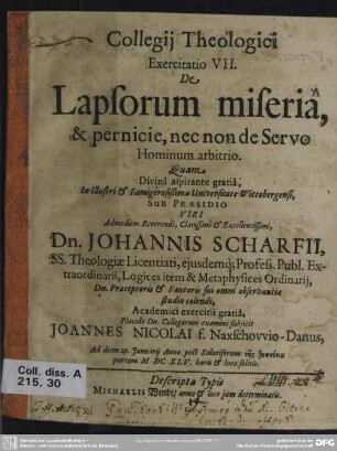 7: De lapsorum miseria