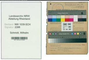 Entnazifizierung Wilhelm Schmidt , geb. 30.08.1890 ()