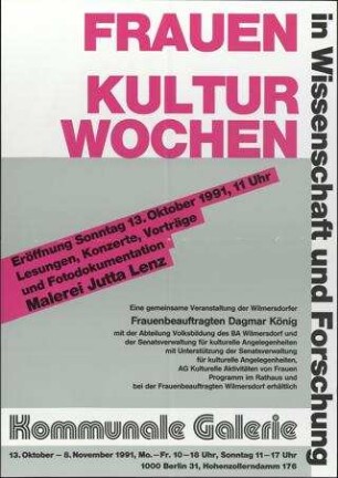Frauenkulturwochen in Wissenschaft und Forschung