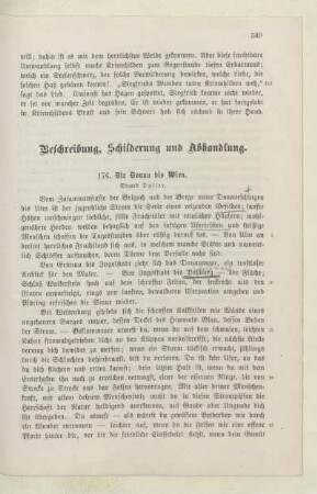 Beschreibung, Schilderung und Abhandlung