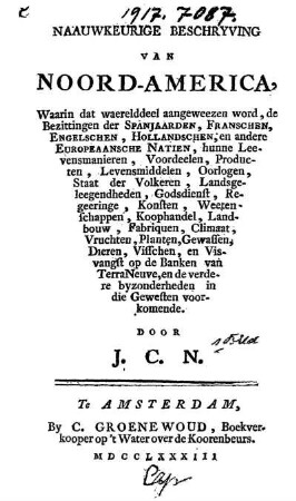 Naauwkeurige beschryving van Noord-America, waarin ...