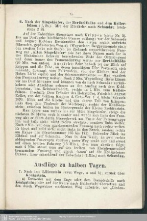 Ausflüge zu halben Tagen