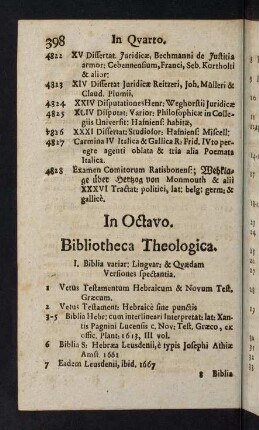 398-526, Bibliotheca Theologica