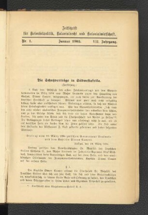 Nr. 1. Januar 1905.