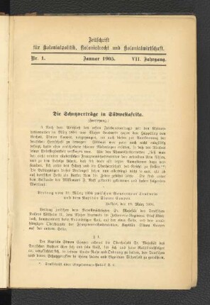 Nr. 1. Januar 1905.