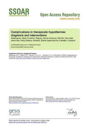 Complications in therapeutic hypothermia: diagnosis and interventions