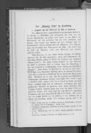 Der "schwarze Tod" in Hamburg.