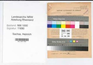 Entnazifizierung Heinrich Sachse, geb. 20.06.1907 (Postrat)