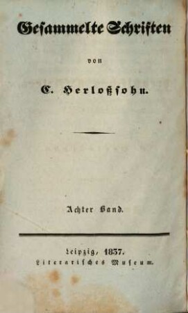 Gesammelte Schriften. 8, Memoiren eines preußischen Offiziers ; 2