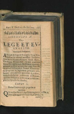 Articulus V. De Lege Evangelico.