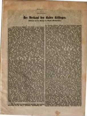 Der Verkauf des Bades Kissingen