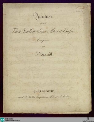 Quintuor pour flute, violon, deux altos et basse : [op. 58]