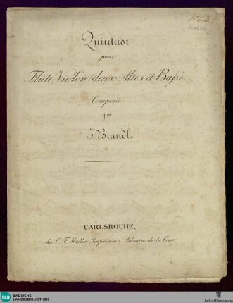 Quintuor pour flute, violon, deux altos et basse : [op. 58]