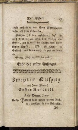 Erster Auftritt. Lady Dorset. Jenny.