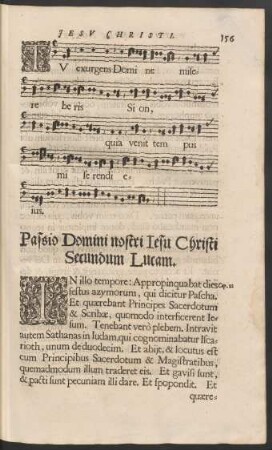 Passio Domini nostri Iesu Christi Secundum Lucam.