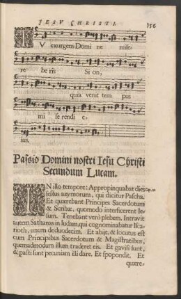 Passio Domini nostri Iesu Christi Secundum Lucam.
