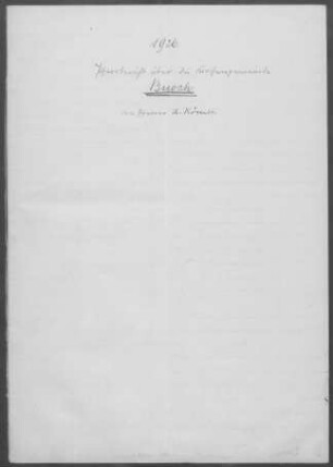 Buoch mit Reichenbach (Berglen): Pfarrbericht 1926