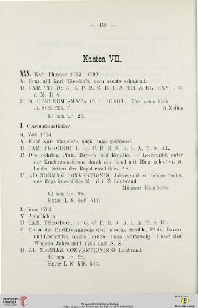 Kasten VII.
