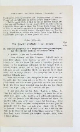 Erster Abschnitt. Das Zeitalter Friedrichs II. des Großen