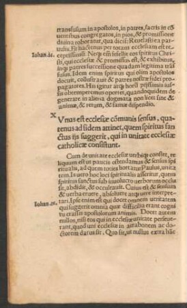 X Unus est ecclesiae communis sensus ...