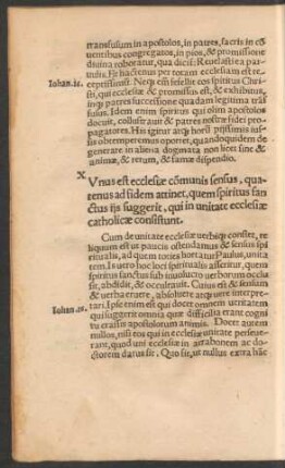 X Unus est ecclesiae communis sensus ...