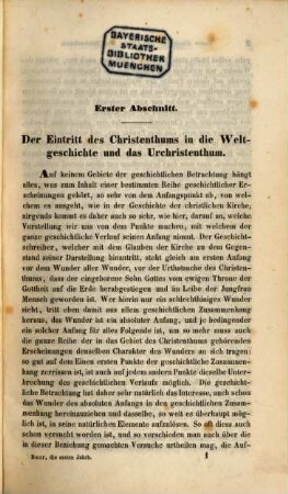 Das Christenthum und die christliche Kirche der drei ersten Jahrhunderte