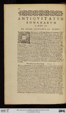 Liber IV: De anno, mensibus, et diebus